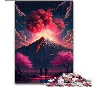 Puzzles pour Adultes 1000 pièces Mont Fuji en Bois, pour Les Anniversaires, Noël, Halloween, Thanksgiving, Pâques 1000 pièces(50x75cm)