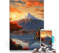 Puzzles pour Adultes 1000 pièces “Mont Fuji” Fait de Papier,Convient aux Personnes âgées de 14 Ans et Plus Jouets stimulants Meilleur Cadeau pour Les Adultes et Les Adolescents。Taille:38x52cm
