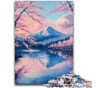 Puzzles pour Adultes 1000 pièces Mont Fuji, Japon, à partir de 14 Ans Chaque pièce est Unique Un Jeu Amusant et Stimulant pour Toute la Famille 50x75cm