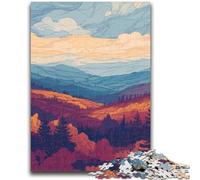 Puzzles pour Adultes 1000 pièces Montagnes d'automne Un défi à compléter, mais Amusant et Humoristique, Cadeau d'anniversaire, Cadeaux, décoration Murale 50x75cm