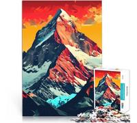 Puzzles pour Adultes 1000 pièces “Montagnes de l'esprit Expression Pop Art” Fait de Papier，Convient aux 14 Ans et Plus Jeu Pratique Jeu de Noël Cadeaux pour Femmes。Taille：38x52cm/14.9x20.4pouce
