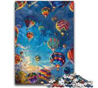 Puzzles pour Adultes 1000 pièces Montgolfière Peinture à l'huile pour 14 Ans et Plus Jeux éducatifs pour Adultes et Adolescents Œuvre d'art Cadeau 26x38cm