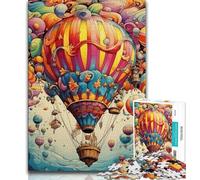 Puzzles pour Adultes 1000 pièces Montgolfières colorées, Jouet éducatif et décompressant, idéal comme Cadeau pour Toute la Famille (75x50cm)