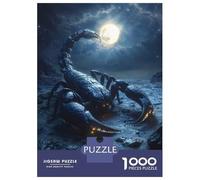 Puzzles pour Adultes 1000 Pièces Moonlit Curse - Black Cat Halloween Art Puzzles pour Adultes Jeu De Réflexion Et De Logique Activités Amusantes À La Maison, 52x38cm/1000pcs