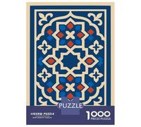 Puzzles pour Adultes 1000 Pièces Morocco Geometric Pattern Art Puzzle pour Adultes, Jeu De Réflexion, Décoration Intérieure, Cadeaux De Noël Ou d'anniversaire 52x38cm/1000pcs