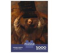 Puzzles pour Adultes 1000 Pièces Moses and The Commandments Puzzle pour Adultes, Jeu De Réflexion, Cadeaux pour Femmes, Activités Amusantes À La Maison 38x26cm/1000pcs