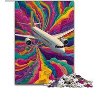 Puzzles pour Adultes 1000 pièces, Motif Avion coloré, Casse-tête pour décoration Murale, Cadeaux d'anniversaire et de Noël Uniques pour Les 14 Ans (Taille 50x75cm)