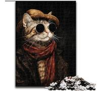 Puzzles pour Adultes, 1000 pièces, Motif Chat, idéal pour Les Adolescents, pour créer des Liens familiaux, stimuler l'esprit et décorer Votre Maison à Faire soi-même, 50x75cm