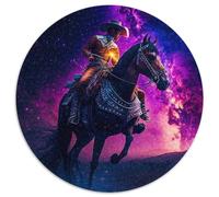 Puzzles pour Adultes, 1000 pièces, Motif Chevalier, Ronds, en Papier, pour Hommes et Femmes, pour Tous Les Jours et Occasions spéciales (Taille 67,5 x 67,5 cm)