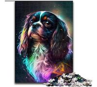 Puzzles pour Adultes, 1000 pièces, Motif Chien King Charles Spaniel, en Carton, pour Noël, Halloween, Pâques et Le Nouvel an(1000 pièces, 26x38cm)
