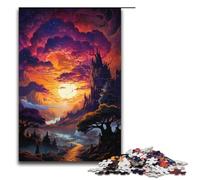 Puzzles pour Adultes 1000 pièces Motif Coucher de Soleil coloré et Fantastique à Assembler soi-même. Stimulez Votre Cerveau. Jouets addictifs pour cultiver la Patience. 1000 pièces (38 x 26 cm).