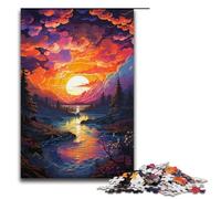 Puzzles pour Adultes 1000 pièces Motif Coucher de Soleil coloré et Fantastique à Assembler soi-même. Stimulez Votre Cerveau. Jouets addictifs pour cultiver la Patience. 1000 pièces (38 x 26 cm).