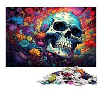 Puzzles pour Adultes 1000 pièces Motif crâne Fantastique découpé avec précision idéal comme Cadeau pour Toute la Famille (1000 pièces 38 x 26 cm)