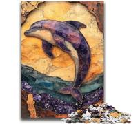 Puzzles pour Adultes 1000 pièces, Motif Dauphin Fantastique, Jeux éducatifs, décoration d'intérieur, Cadeau d'anniversaire, Art Mural (50x75cm)