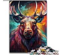 Puzzles pour Adultes, 1000 pièces, Motif élan, en Carton, idéal pour la Famille et Les Amis, pour Un défi Stimulant, 1000 pièces(26x38cm)