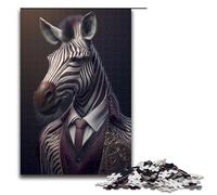 Puzzles pour Adultes 1000 pièces Motif Fantaisie zèbre Assemblage Aide Le Cerveau à exercer Jouets addictifs pour cultiver la Patience 75x50cm