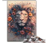 Puzzles pour Adultes 1000 pièces, Motif Fleur, Lion, éléphant, Jeu intellectuel, Cadeau d'anniversaire, décoration Murale pour 14 Ans et Plus (Dimensions 50x75cm)