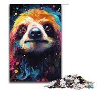 Puzzles pour Adultes 1000 pièces Motif Galaxie psychédélique colorée Loutre de mer décoration d'intérieur Jouets à Offrir en Cadeau pour Toute la Famille 1000 pièces (38 x 26 cm)