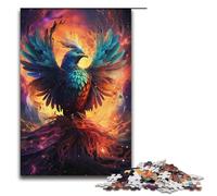 Puzzles pour Adultes 1000 pièces Motif Galaxie psychédélique colorée Phoenix Jeu Amusant 1000 pièces (38 x 26 cm)