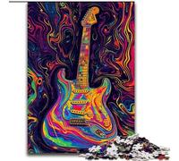 Puzzles pour Adultes, 1000 pièces, Motif Guitare psychédélique, activité de cohésion familiale, Cadeau Unique pour Les fêtes et Les Anniversaires (Taille : 50x75cm)