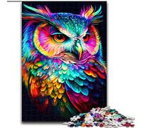 Puzzles pour Adultes, 1000 pièces, Motif Hibou coloré, idéal pour Les Adolescents, pour créer des Liens familiaux, pour stimuler l'esprit et pour décorer Votre Maison (Taille : 50x75 cm)