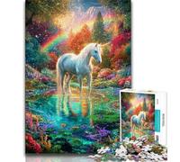 Puzzles pour Adultes 1000 pièces, Motif Licorne Fantastique, Jeu Familial Anti-Stress, défi Difficile, renforce l'amour Entre Couples (75x50cm)