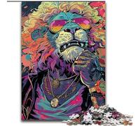 Puzzles pour Adultes, 1000 pièces, Motif Lions à la Mode, à Faire soi-même, Amusant, idéal pour la décoration de la Maison, du Salon ou du Bureau (Taille : 26x38cm)