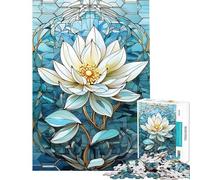 Puzzles pour Adultes 1000 pièces Motif Lotus Abstrait Kintsugi Activités ludiques à la Maison Jeux Anti-Stress pour Toute la Famille à partir de 14 Ans (38x26cm)
