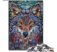 Puzzles pour Adultes 1000 pièces, Motif Loup Animalier, Jouets de Divertissement Familial, idéal comme Cadeau pour Toute la Famille à partir de 14 Ans (Taille 50x75cm)