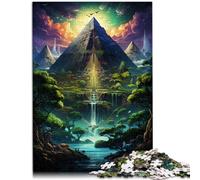 Puzzles pour Adultes 1000 pièces Motif Pyramide Fantastique Assemblage 26x38cm Jeu éducatif pour Anniversaire Noël pour Adolescent 14+