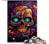 Puzzles pour Adultes, 1000 pièces, Motif tête de Mort, idéal pour Les Amoureux, idéal pour Noël, Le Nouvel an ou la Saint-Valentin (Taille : 50x75cm)