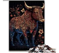 Puzzles pour Adultes, 1000 pièces, Motif Vache Fantaisie colorée en Bois, Divertissement Relaxant, Cadeau de Noël idéal et décoration d'intérieur(1000 pièces, 50x75cm)