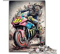 Puzzles pour Adultes 1000 pièces MotoGP, Difficile avec des pièces entièrement imbriquées de Formes aléatoires (Taille 26x38cm)