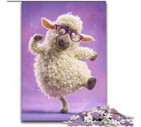 Puzzles pour Adultes 1000 pièces Moutons Heureux, Jeu Familial Anti-Stress, défi Difficile, Une œuvre d'art pour Les 14 Ans et Plus (Taille 26x38cm)