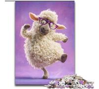 Puzzles pour Adultes 1000 pièces Moutons Heureux, Jeu Familial Anti-Stress, défi Difficile, Une œuvre d'art pour Les 14 Ans et Plus (Taille 50x75cm)
