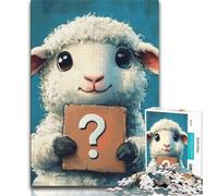 Puzzles pour Adultes 1000 pièces Moutons posant des Questions Puzzles pour Adolescents, avec Affiche et fiche de Questions correspondantes pour Les 14 Ans et Plus (Taille 75x50cm)