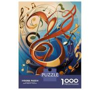 Puzzles pour Adultes 1000 Pièces Music Note Art Print-1 Puzzle Casse-tête Amusant Et Humoristique, Cadeau De Noël Ou d'anniversaire 70x50cm/1000pcs