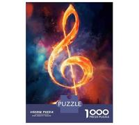 Puzzles pour Adultes 1000 Pièces Music Note Art Print Puzzle Casse-tête Amusant Et Humoristique, Cadeau De Noël Ou d'anniversaire 70x50cm/1000pcs