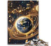 Puzzles pour Adultes 1000 pièces Musique Galaxie Terre Décompression Intellectuelle Jouet Éducatif Superbes Cadeaux et Jouets 50x75cm