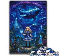 Puzzles pour Adultes 1000 pièces Mystérieuse Elfe Fille Convient aux 14 Ans et Plus Jeux familiaux Offrez des Cadeaux pour Toute la Famille 50x75cm