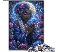 Puzzles pour Adultes 1000 pièces Mystérieuse Elfe Fille, Jouets Jeux Éducatifs Anti-Stress Interaction Parent-Enfant (Taille 26x38cm)