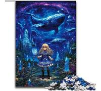 Puzzles pour Adultes 1000 pièces Mystérieuse Elfe Fille, Jouets Jeux Éducatifs Anti-Stress Interaction Parent-Enfant (Taille 26x38cm)