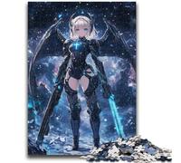 Puzzles pour Adultes 1000 pièces Mystérieuse Fille Dragon Anti-Stress Staycation Tue-Temps Décoration Parfaite pour Les 14 Ans et Plus 50x75cm