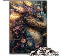 Puzzles pour Adultes 1000 pièces Mystérieux Dragon Volant, Jeu Familial Anti-Stress, défi Difficile, Une œuvre d'art pour Les 14 Ans et Plus (Taille 26x38cm)
