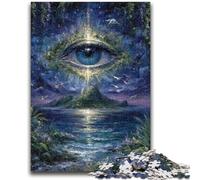 Puzzles pour Adultes 1000 pièces Mystérieux Œil Cerveau Intelligence Défi Jouets addictifs Cadeau d'anniversaire, Cadeaux, Art Mural 50x75cm