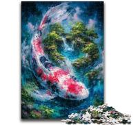 Puzzles pour Adultes 1000 pièces Mystérieux Jeu de la Famille Koi Soulagement du Stress Défi Difficile Collection d'artistes, Beaux-Arts 50x75cm