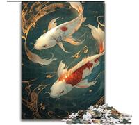 Puzzles pour Adultes 1000 pièces Mystérieux Koi, à partir de 14 Ans, adaptés aux Couples, activités Amusantes à la Maison, Cadeaux d'anniversaire, Cadeaux de Voyage (Taille 50x75cm)