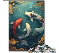 Puzzles pour Adultes 1000 pièces Mystérieux Koi Jigsaw Activité à Domicile pour Les Vacances, Les Anniversaires et Les soirées de Jeux en Famille (Taille 26x38cm)