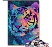 Puzzles pour Adultes 1000 pièces Mystérieux Tigre Puzzle Parfait pour Les Adolescents, Les Liens familiaux, Les Casse-têtes et la décoration d'intérieur DIY Cadeau (Taille 50x75cm)