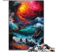 Puzzles pour Adultes 1000 pièces Mysterious Waves Puzzle Jeu interactif Familial, Décoration d'intérieur DIY, Cadeau de défi cérébral (Taille 50x75cm)